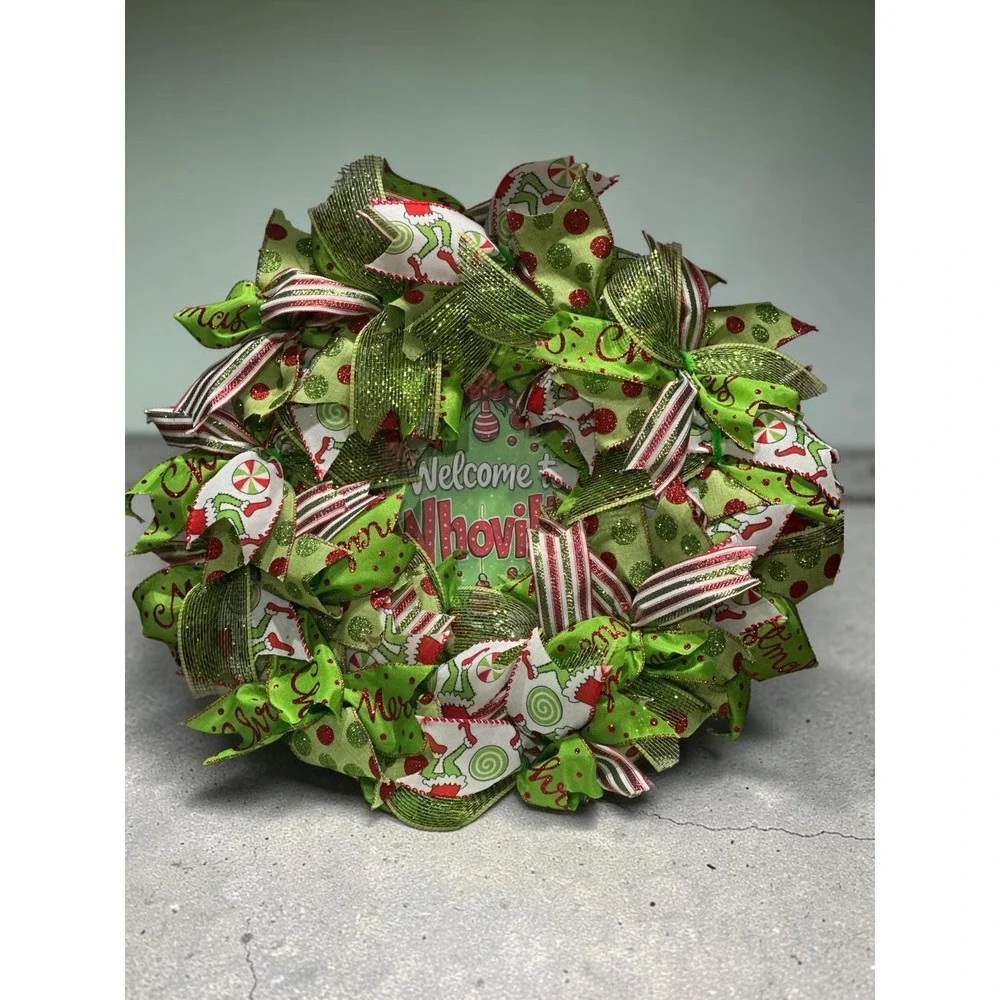Welcome to Whoville Ribbon Wreath